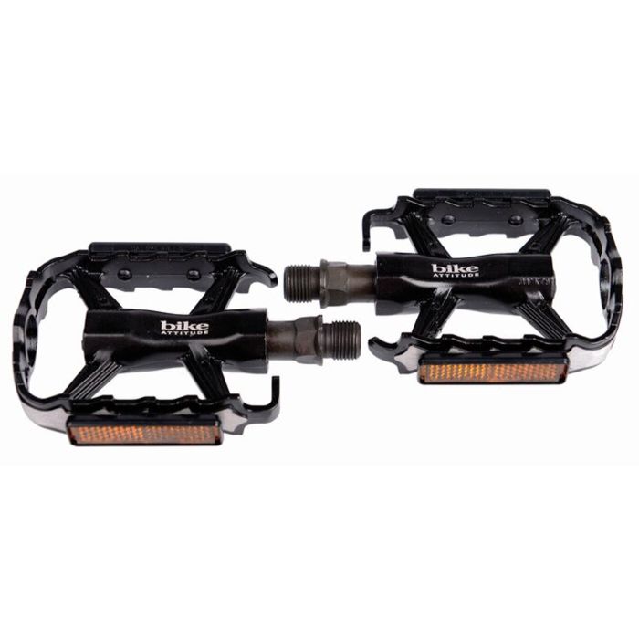 Bike Attitude Pedale MTB M224G-DU 9/16 Alu schwarz-silber main product photo