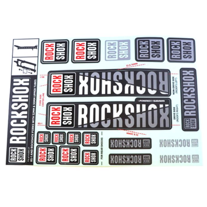ROCK SHOX Fork Decal Kit, 30/32mm Forks MY18 white main product photo