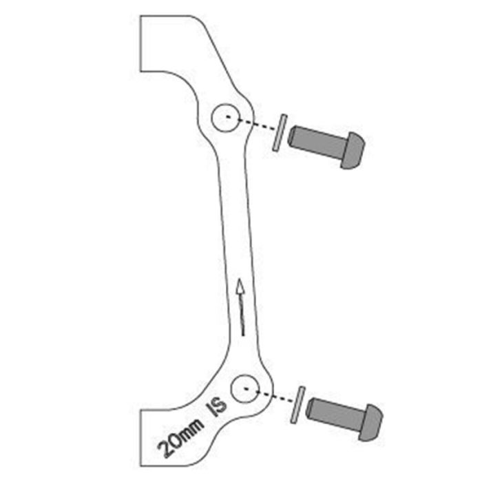 SRAM IS Bracket - 20 IS (Front 180 / Rear 160) main product photo