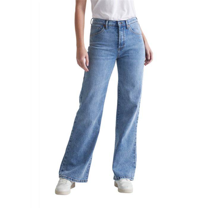 DU/ER Midweight Denim Wide Leg - Vint Blue - Femmes main product photo